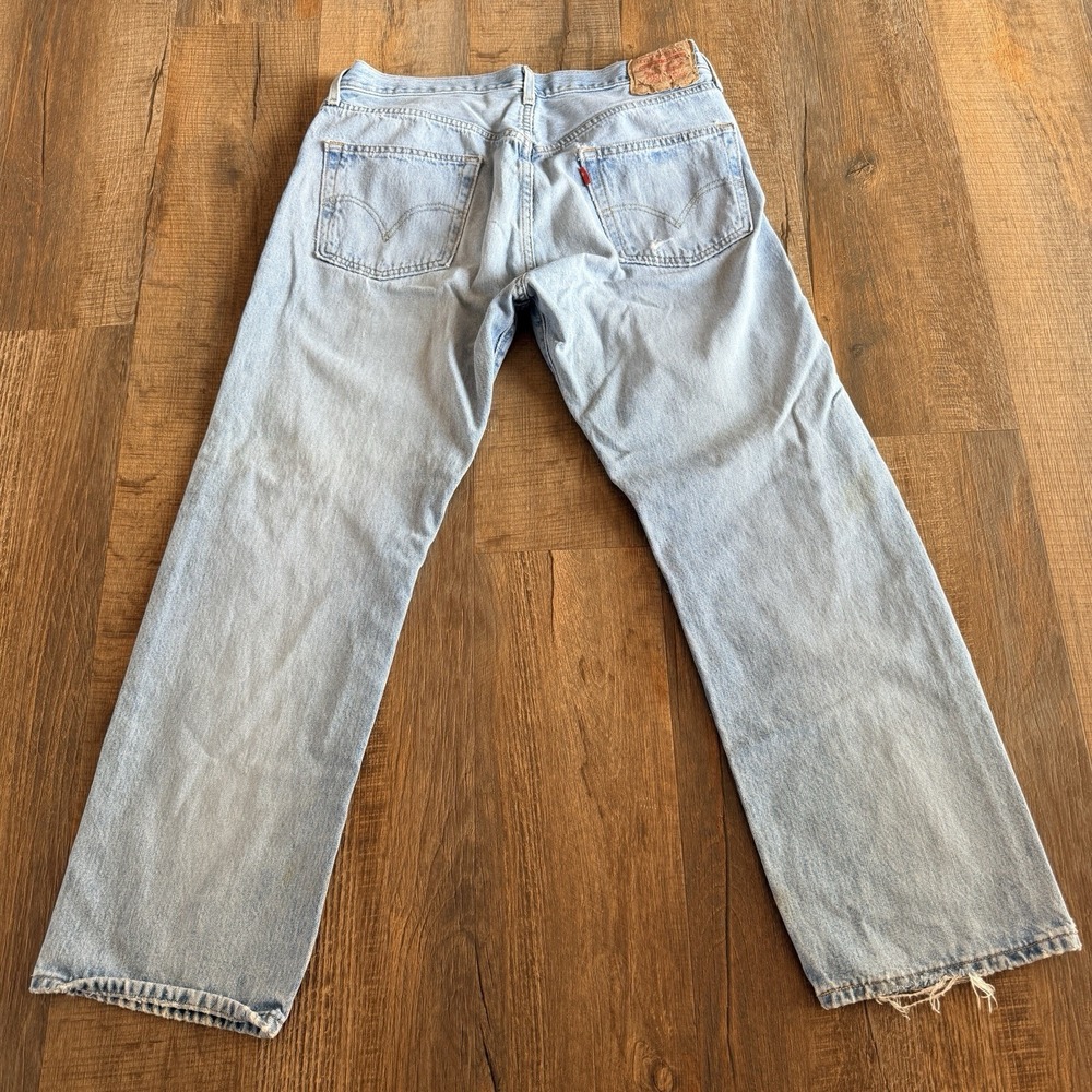 Vintage Y2K Levis 501 Jeans 36x30 Mens Distressed Grunge Button Fly 2002
